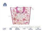 Flower Pattern Zipper Shopping Bag Polypropylene Material For Grocery Stores