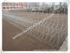 rapid depolyment barrier concertina mobile security razor wire barrier