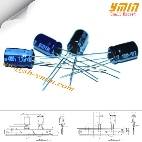 1.0uF 400V 6.3x7mm Capacitors LK7 Series 105C 5000 ~ 6000 Hours Radial Lead Aluminum Electrolytic Capacitors Small Size