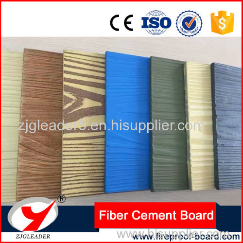 Wood grain fiber cement board for external wall