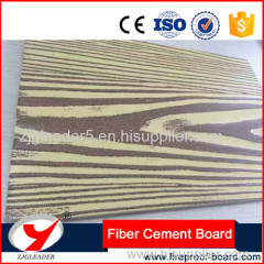 Wood grain fiber cement board for external wall