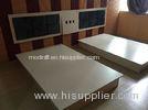 Modern Hotel Room Furnishings Small Wooden Double Bed With Night Stand