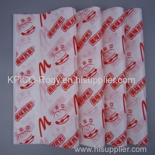 Fried Chicken Burger Wrapping Grease Proof Paper sheets