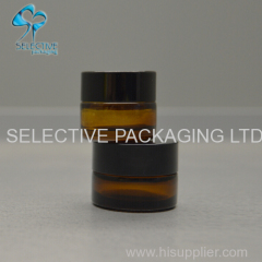 3g mini small size amber glass cosmetic packaging eye cream empty jar glass bottle customized