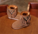 Kids studded suede boots with tassels