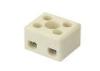 Porcelain Connector Ceramic Terminal Block 2 Pole For Electronic Components