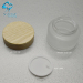 30g 50g frosted glass jar and screw top ash wood lids