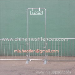 Crowd control barricade gate design 2.2m tall event entrance with lockable swing door crowd control