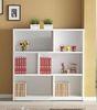 White Contemporary Display Cabinet Living Room Bookshelf Storage Space