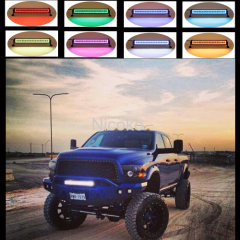 Double Row 50 inch 288W RGB Bluetooth control CREE led off road light bar Bluetooth control strobe lights