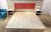 Beige Hotel Guest Room Furniture Sets Bed Headboard With Two Side Table