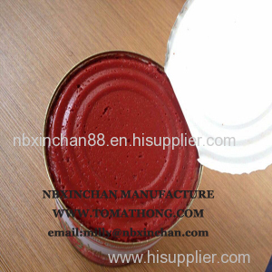 canned tomato paste tin with brix 28-30%