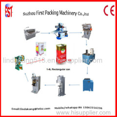 1-4L Rectangle Paint Tin Can Machinery