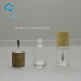30ml empty printing small glass bottles nail polish bottles packaging with wood brush lids