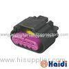 Female Automotive Electrical Connectors Black Cylindrical / Rectangular Columnar 5 Pin