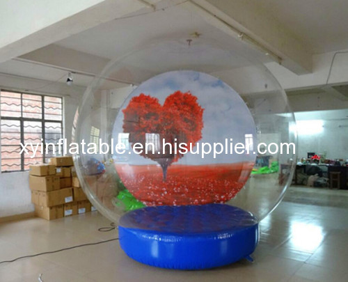 Giant Inflatable Human Size Snow Globe With Flutter Snowflake