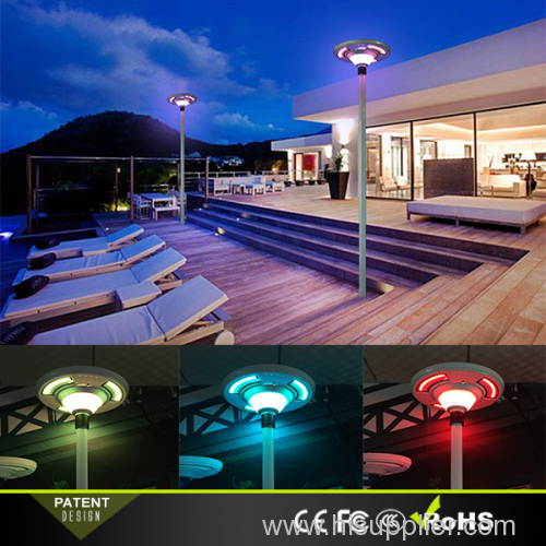 High Power Solar Plazza Led Light With RGB Color remote control