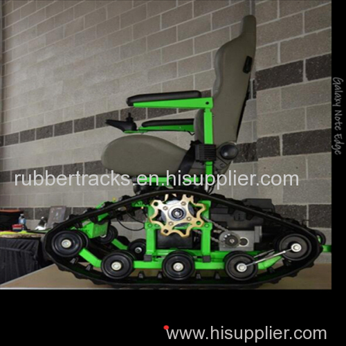 Small Rubber Track System for Green Wheelchair