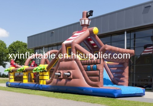 Pirate Ship Playground Inflatable Obstacle Course