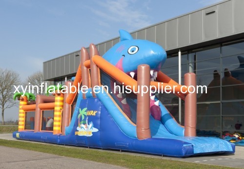 Shark Cheap Inflatable Obstacle Course For Sale