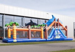 Shark Cheap Inflatable Obstacle Course For Sale