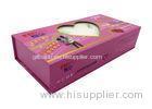 Small Pink Magnetic Closure Chipboard Gift Boxes Embossing For Earphone