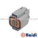 4 Pole Female Motorcycle Wiring Connectors Grey -40 ~ 120 With Brass Terminal