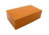 Pretty Orange Rigid Gift Box Receclable Glossy Finish Cmyk Printing