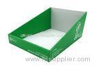 Green Store Counter Cardboard Display Box Rectangle Custom Printed