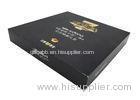 Handmade Gift Cardboard Box Hot Stamping / Black Cardboard Keepsake Box