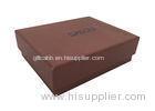 Dark Brown Rigid Gift Box Fancy Paper / Two Piece Gift Boxes With Lids