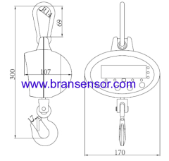 1T 100T 200T big capacity ally steel Wireless Dynamometer with hand held indicator