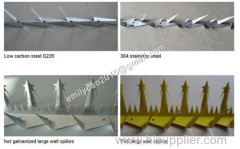 Anti Climb Spikes double row of barbed wall spikes and rotary spike