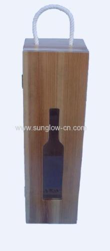Wooden Boxes With Bottle shape Window 