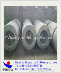 Ca-Fe Cored Wire 13mm axis to machine coil / Calcium ferro alloy wire 2MT per coil