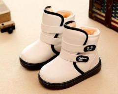 Children PU leather velcro boots