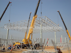 steel space frame gas station shed grid structure canopy