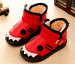 Kids cute monster print buckle boots