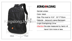 Strong Waterproof Black Laptop Bag Backpack