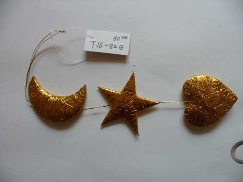 ribbon-made star moon and heart