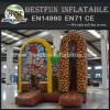 Cheap price stone age inflatable combo slide