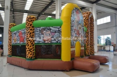 Cheap price stone age inflatable combo slide