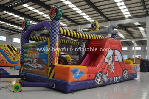 Fantastic design auto repair inflatable combo for kids