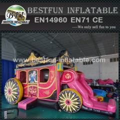 Inflatable Princess Carriage Bounce House Combo