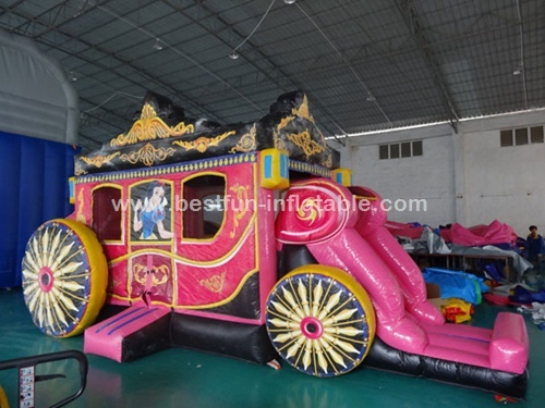 Inflatable Princess Carriage Bounce House Combo
