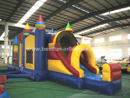 Super Attractive Inflatable bouncy castle with slide