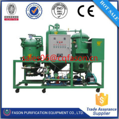 Waste lubricant oil cleaning machine vacuum process