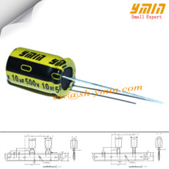 500V 15uF 12.5x16mm Capacitor LKM Series 105C 7000 ~ 10000 Hours Radial Aluminum Electrolytic Capacitor for LED Lighting