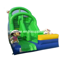 Cartoon Theme Dora Inflatable Dry Slide