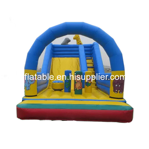 Catoon Animal Dry Inflatable Slide for Sale